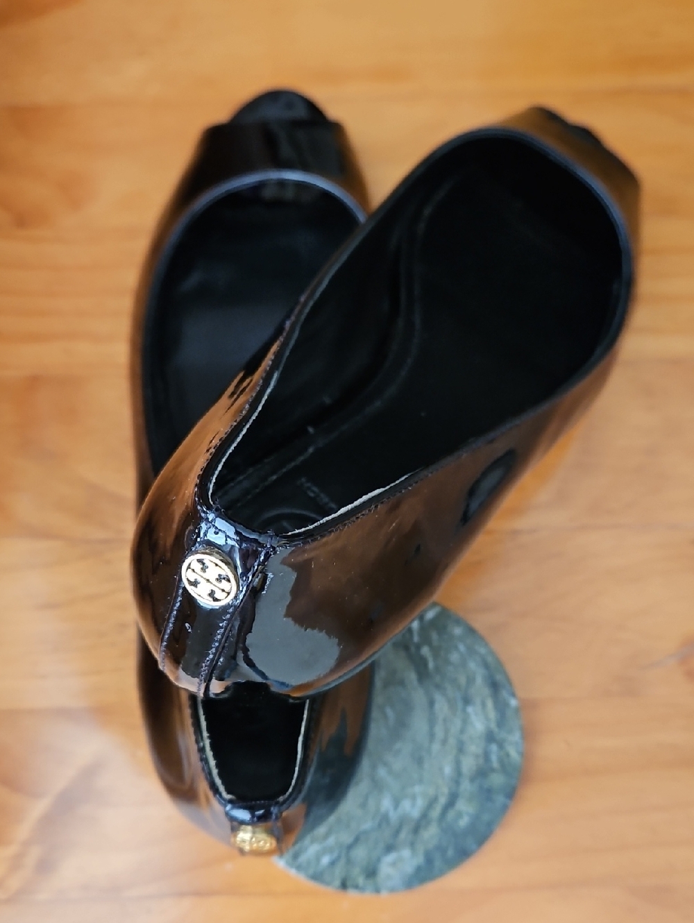 Tory Burch Peep Toe Shoes, Size 9M.